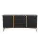Glam Sideboard Wood Server Gabinet con spazio per la sala da pranzo