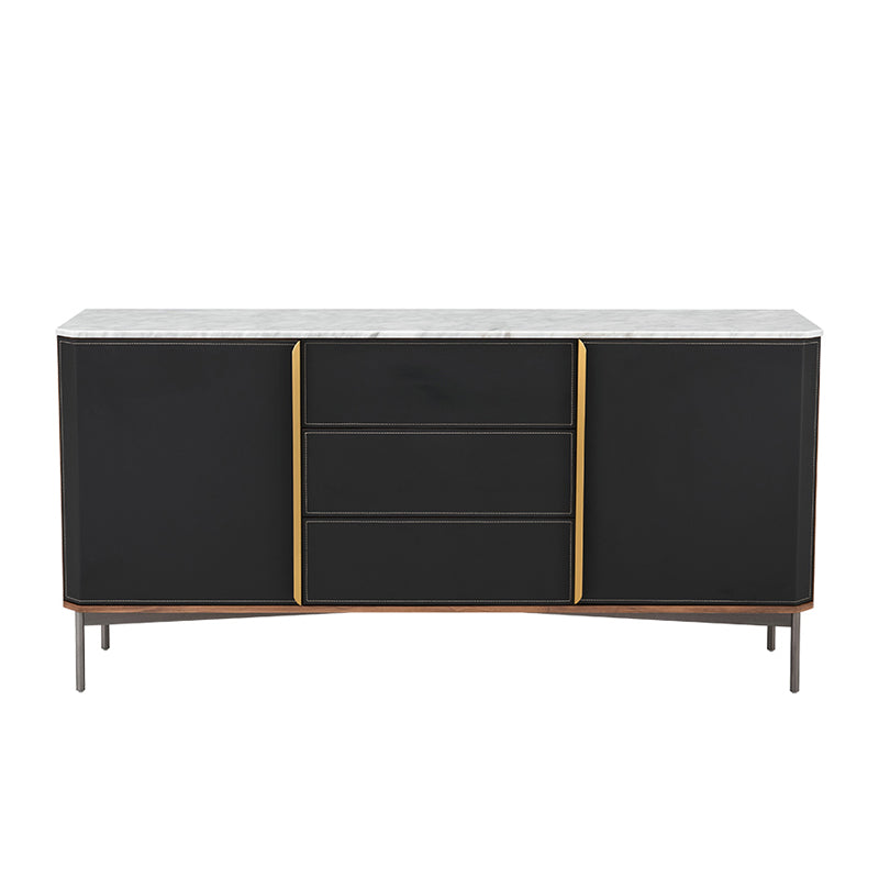 Glam Sideboard Wood Server Gabinet con spazio per la sala da pranzo