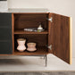 Glam Sideboard Wood Server Gabinet con spazio per la sala da pranzo