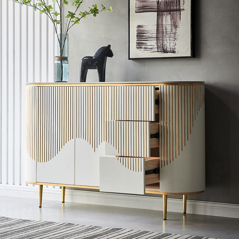 Estantería ajustable aparador blanco gabinete diseñada de madera credenza