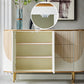 Estantería ajustable aparador blanco gabinete diseñada de madera credenza