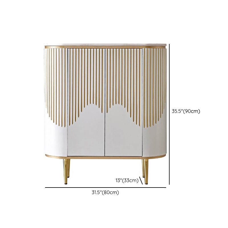 Estantería ajustable aparador blanco gabinete diseñada de madera credenza