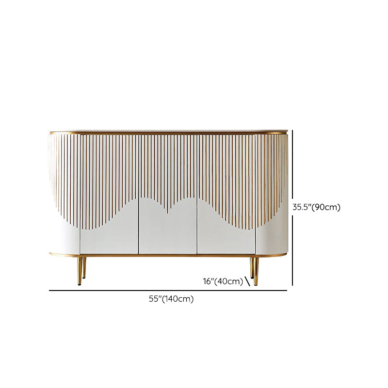 Estantería ajustable aparador blanco gabinete diseñada de madera credenza