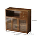 Tabla de almacenamiento abierta de mesa de buffet marrón contemporáneo con 2-drawer
