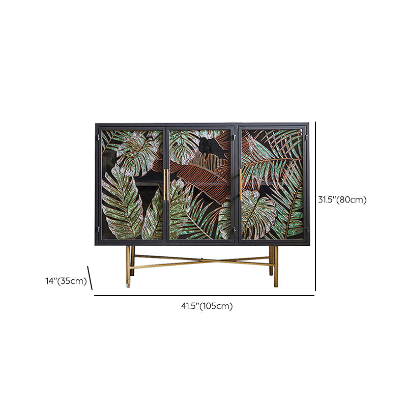 Tradizionale mobile in legno in porcellana in vetro con porte con porte