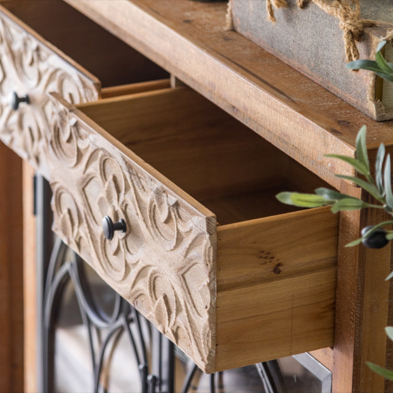 Solid Wood Curio Cabinet Traditional Glass Doors Display Stand Clearhalo 'Display & China Cabinets' 'display_china_cabinets' 'furn' 'furn_display_china_cabinets' 'Furniture' 'Kitchen & Dining Furniture' 7839154