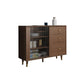 Glam Display Stand Display Stand Faux wood Curio Cabinet with Drawers