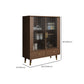 Glam Display Stand Display Stand Faux wood Curio Cabinet with Drawers