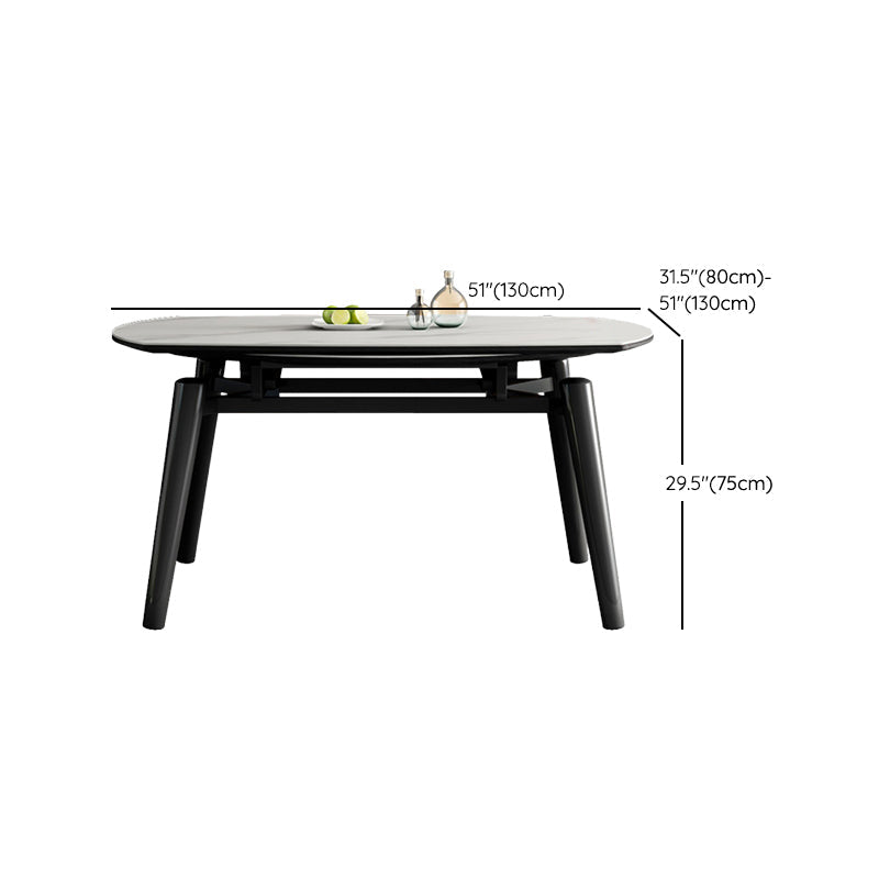 5/7 PCs set da pranzo con tavolo da pranzo pieghevole e sedie in finta pelle