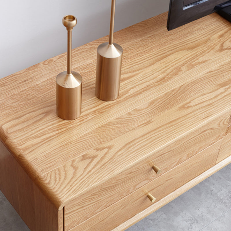 Console moderna di TV moderna della metà secolo con gambe di legno per soggiorno