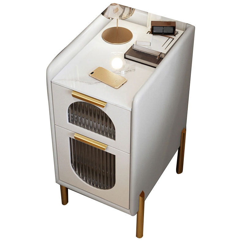 Mitte des Jahrhunderts moderner Stein am Nachtteil und 2 Schubladen für Schlafzimmer