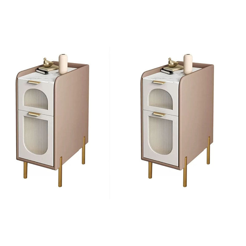 Mitte des Jahrhunderts moderner Stein am Nachtteil und 2 Schubladen für Schlafzimmer