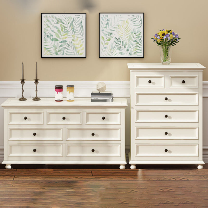 Scandinavian White Wooden Storage Chest Drawers Included for Home Clearhalo 'Bedroom Furniture' 'Dressers & Chests' 'dressers_chests' 'furn' 'furn_dressers_chests' 'Furniture' 7844965