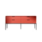 Modern Horizontal Storage Chest with 4 Soft-Close Drawers for Home