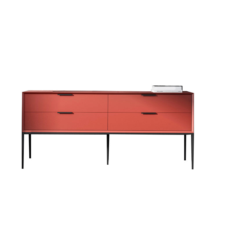 Modern Horizontal Storage Chest with 4 Soft-Close Drawers for Home