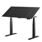 Escritorio de escritura plegable de forma rectangular con patas de metal en blanco/negro