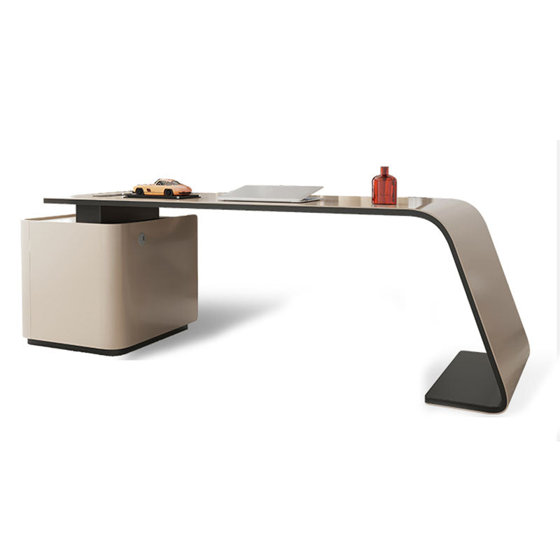 Rectangular Shaped Office Desk Wood with 3 Drawers for Office Clearhalo 'furn' 'furn_office_desk' 'Furniture' 'Office Desks' 'Office Furniture' 'office_desk' 7845197