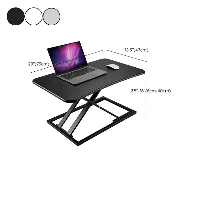 Wooden Folding Standing Office Desk Converter Rectangular Shaped in Black/White/Silver Clearhalo 'furn' 'furn_office_desk' 'Furniture' 'Office Desks' 'Office Furniture' 'office_desk' 7845249