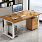 Escritorio de forma rectangular Madera contemporánea con 2 patas en marrón