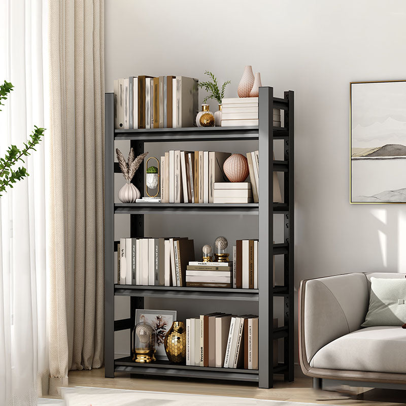 Modern Style Open Back Standard Bookshelf Metal Bookcase for Study Room 39.4"L x 13.8"W x 46.5"H Clearhalo 'Bookcases' 'furn' 'furn_bookcases' 'Furniture' 'Office Furniture' 7845986