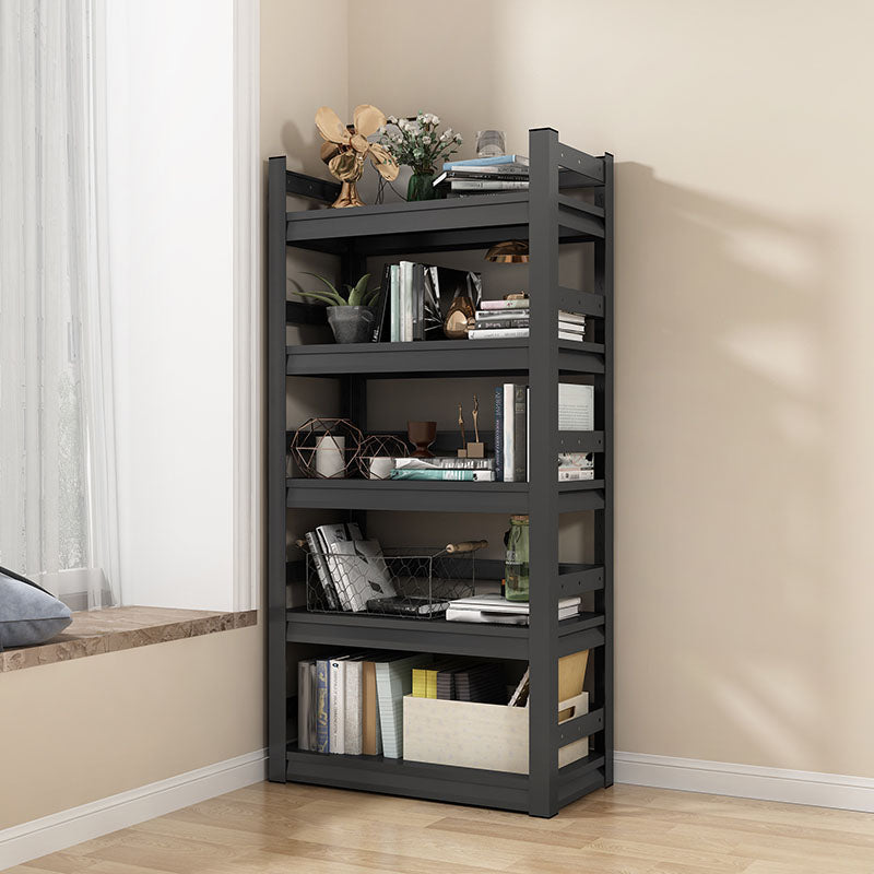Modern Style Open Back Standard Bookshelf Metal Bookcase for Study Room 39.4"L x 13.8"W x 72"H Clearhalo 'Bookcases' 'furn' 'furn_bookcases' 'Furniture' 'Office Furniture' 7845990