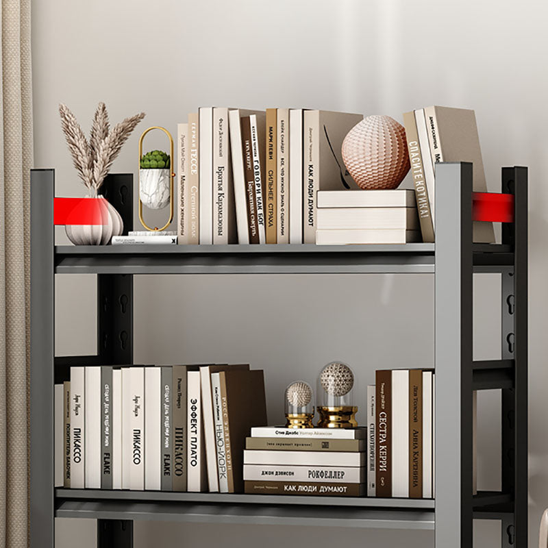Modern Style Open Back Standard Bookshelf Metal Bookcase for Study Room Clearhalo 'Bookcases' 'furn' 'furn_bookcases' 'Furniture' 'Office Furniture' 7845993