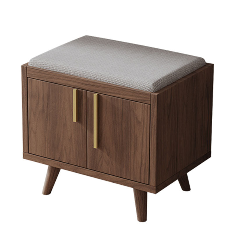 Rectangle Storage Entryway Bench Modern Seating Bench with Upholstered 20"L x 14"W x 20"H Brown Linen Clearhalo 'Benches' 'Chairs & Seating' 'furn' 'furn_benches' 'Furniture' 'Living Room Furniture' 7846085