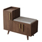 Rectangle Storage Entryway Bench Modern Seating Bench with Upholstered 31"L x 14"W x 27"H Brown Microfiber Clearhalo 'Benches' 'Chairs & Seating' 'furn' 'furn_benches' 'Furniture' 'Living Room Furniture' 7846103