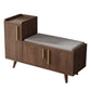 Rectangle Storage Entryway Bench Modern Seating Bench with Upholstered 39"L x 14"W x 26"H Brown Linen Clearhalo 'Benches' 'Chairs & Seating' 'furn' 'furn_benches' 'Furniture' 'Living Room Furniture' 7846106