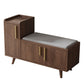Rectangle Storage Entryway Bench Modern Seating Bench with Upholstered 39"L x 14"W x 27"H Brown Microfiber Clearhalo 'Benches' 'Chairs & Seating' 'furn' 'furn_benches' 'Furniture' 'Living Room Furniture' 7846109