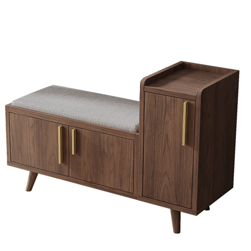 Rectangle Storage Entryway Bench Modern Seating Bench with Upholstered 39"L x 14"W x 27"H Brown Linen Clearhalo 'Benches' 'Chairs & Seating' 'furn' 'furn_benches' 'Furniture' 'Living Room Furniture' 7846111