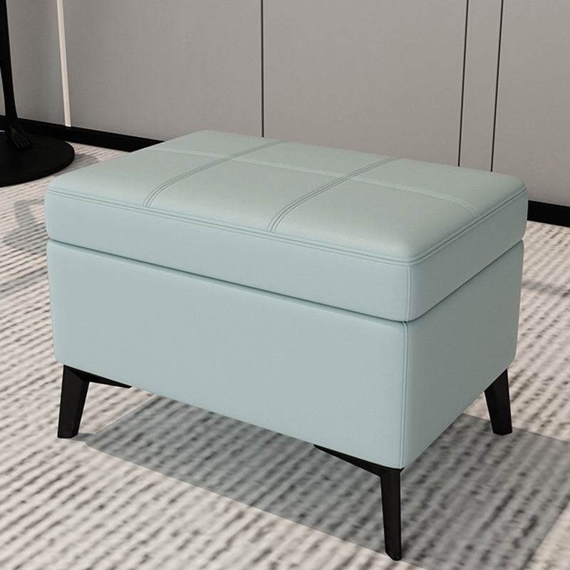 Rectangle Storage Ottomans Contemporary Leather Storage Ottomans with Legs