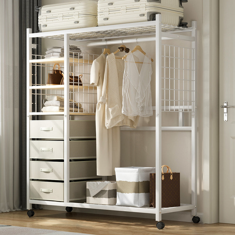 Guardaroba di guardaroba autoportante contemporaneo guardaroba in metallo