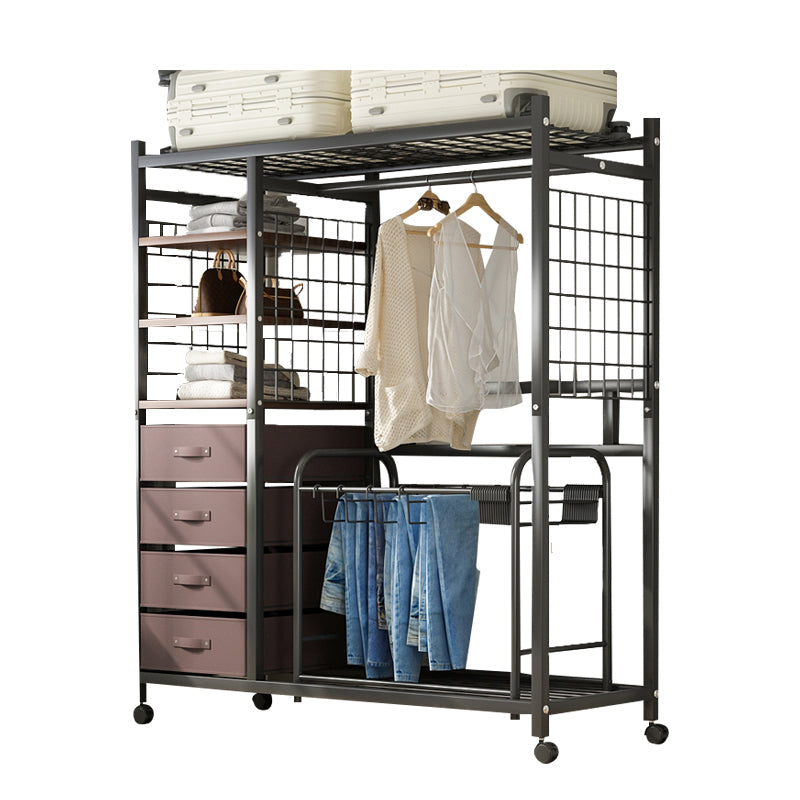 Guardaroba di guardaroba autoportante contemporaneo guardaroba in metallo