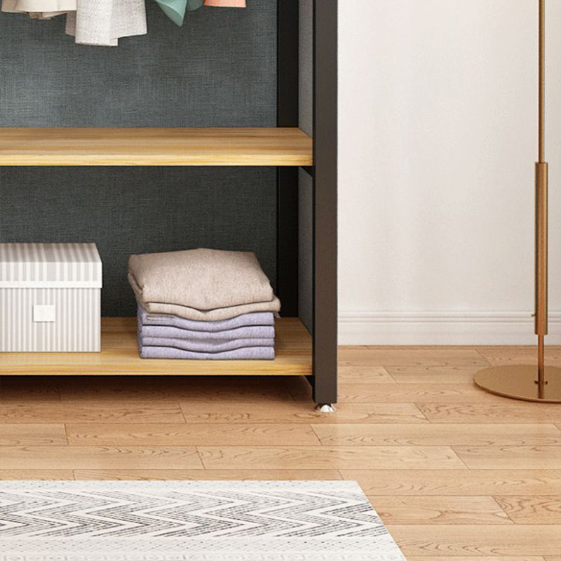 Moderne Metallrahmengarderobe freistehende Garderobe mit Kleidungsstange für Schlafzimmer