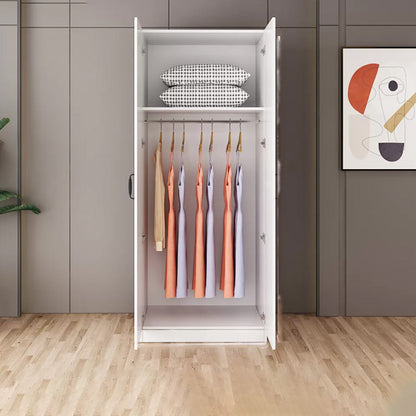 Gabinete de vestuario con bisagras Armario de armario blanco con estantes para el hogar