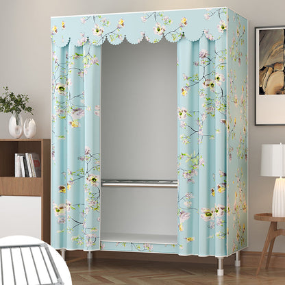 Metal Wardrobe Cabinet Modern Wardrobe Armoire with Shelves and Legs