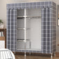Metal Wardrobe Cabinet Modern Wardrobe Armoire with Shelves and Legs