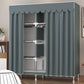 Metal Wardrobe Cabinet Modern Wardrobe Armoire with Shelves and Legs