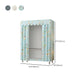 Metal Wardrobe Cabinet Modern Wardrobe Armoire with Shelves and Legs