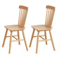 Chaise en bois de dossiers sans bras moderne avec pattes en bois en caoutchouc pour salle à manger