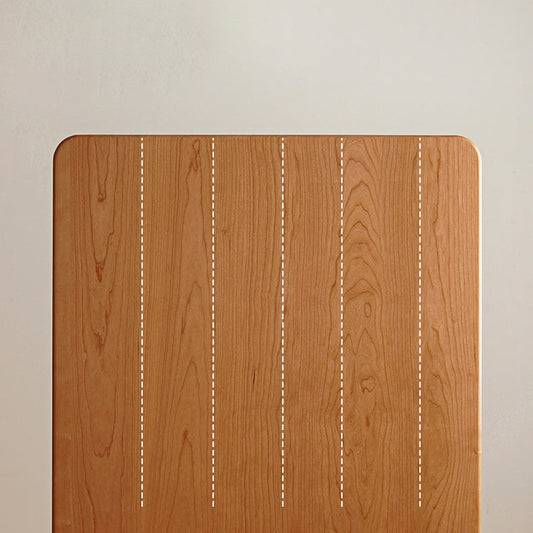 Moderne eiken natuurlijke rechthoekige bovenkant eettafel met 4 houten benen