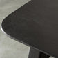 Zwart modern rechthoekige eiken tafelbladtafel voor 4 personen
