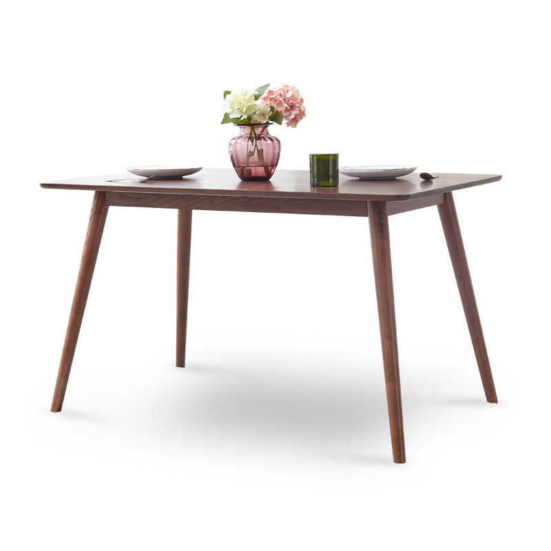 Modern Rectangular Oak Brown Top Dining Table with 4 Wood Legs Clearhalo 'Dining Tables & Seating' 'Dining Tables' 'dining_table' 'furn' 'furn_dining_table' 'Furniture' 'Kitchen & Dining Furniture' 7854524