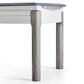 Contemporary Rectangular and Round White Dining Table with Wooden Legs