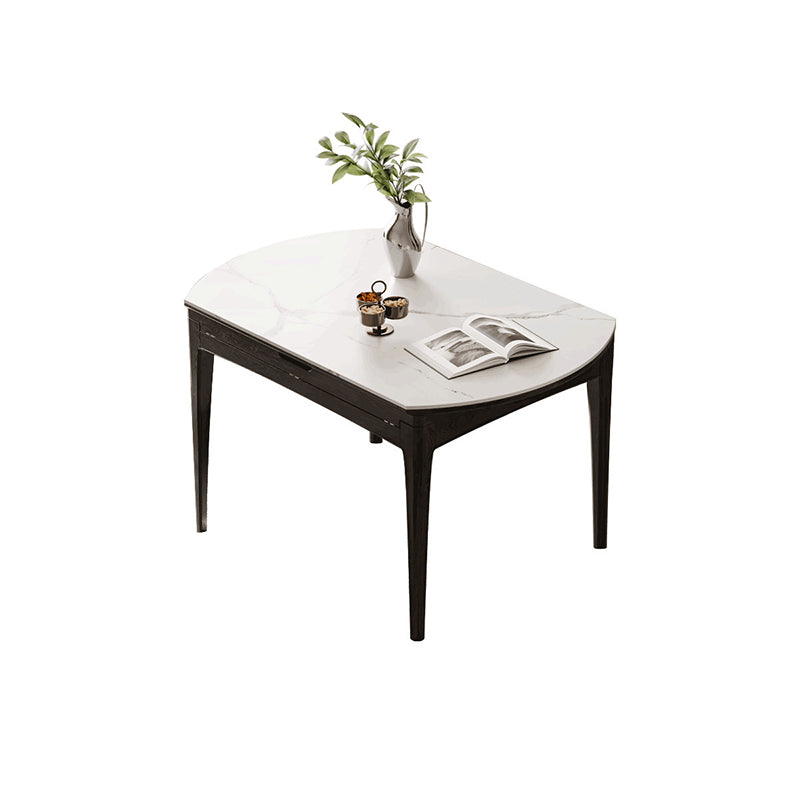 Set da pranzo rotondo in pietra in stile contemporaneo per cucina