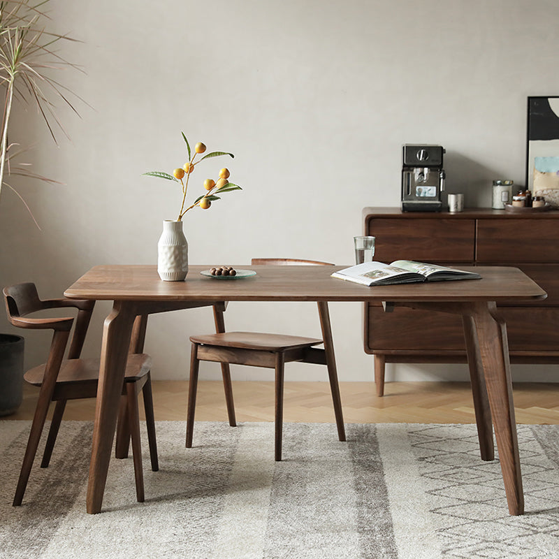 1/3/5 pezzi Set da pranzo per rettangolo in legno massiccio moderno per casa