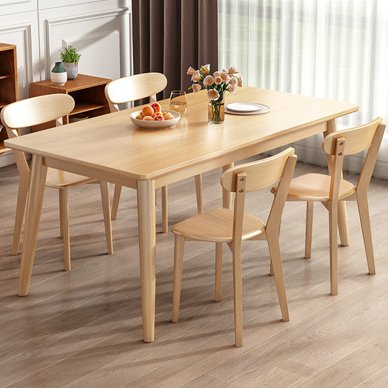 1/2/5 pezzi tavolo da pranzo in stile contemporaneo e sedia incastonati in legno chiaro