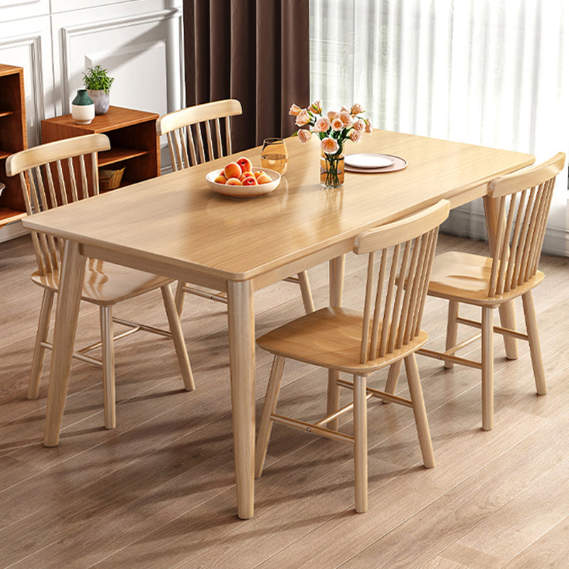 1/2/5 pezzi tavolo da pranzo in stile contemporaneo e sedia incastonati in legno chiaro