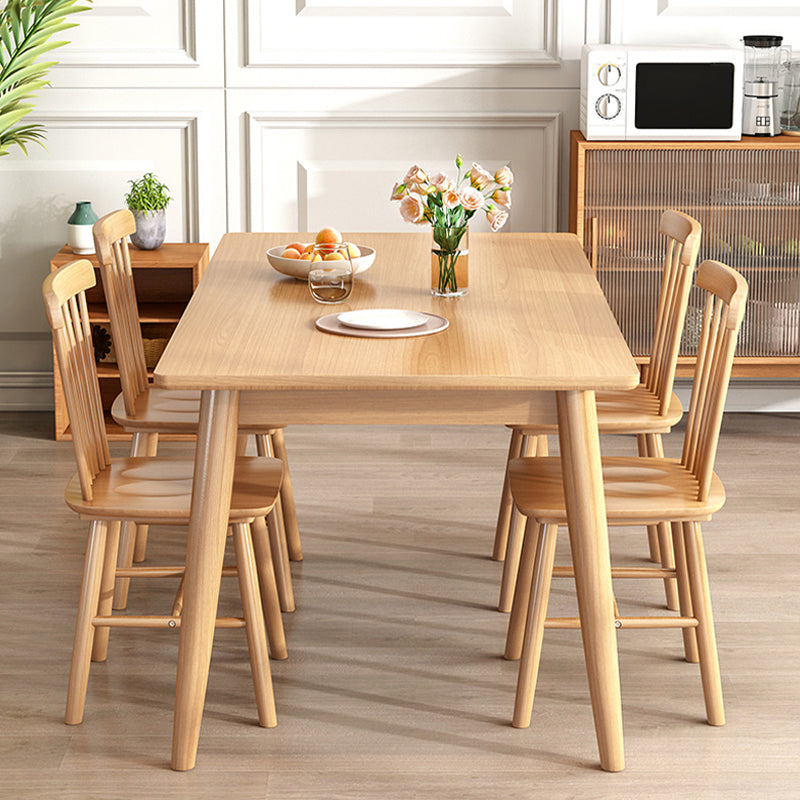 1/2/5 pezzi tavolo da pranzo in stile contemporaneo e sedia incastonati in legno chiaro